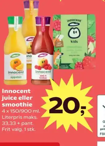 SuperBrugsen Innocent juice eller smoothie tilbud