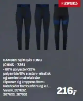 Bygma BAMBUS SØMLØS LONG JOHNS-7261 tilbud