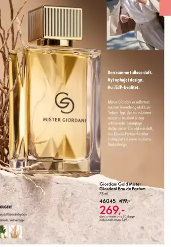 Oriflame Giordani Gold Mister Giordani Eau de Parfum tilbud