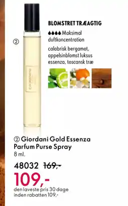 Oriflame Giordani Gold Essenza Parfum Purse Spray tilbud