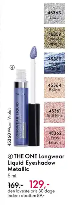 Oriflame THE ONE Longwear liquid eyeshadow metallic tilbud