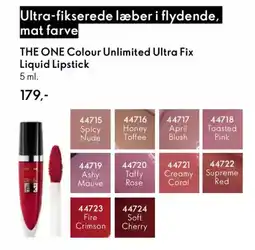 Oriflame THE ONE Colour unlimited ultra fix liquid lipstick tilbud