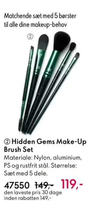 Oriflame Hidden gems make-up brush set tilbud