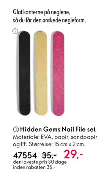 Oriflame Hidden gems nail file set tilbud