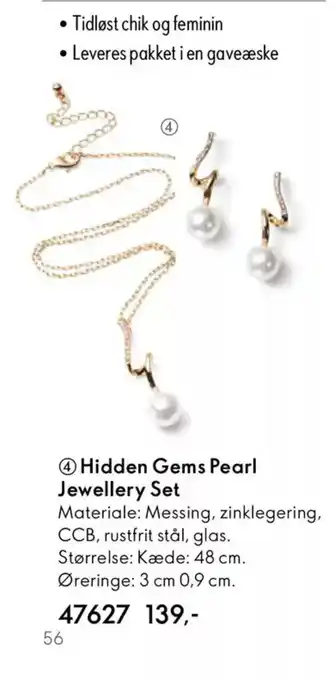 Oriflame Hidden gems pearl jewellery set tilbud