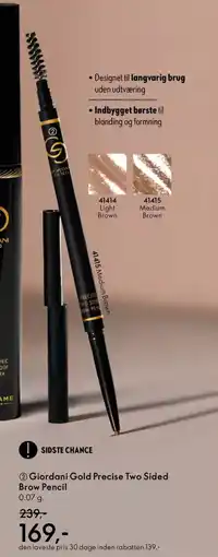 Oriflame GIORDANI Gold precise two sided brow pencil tilbud