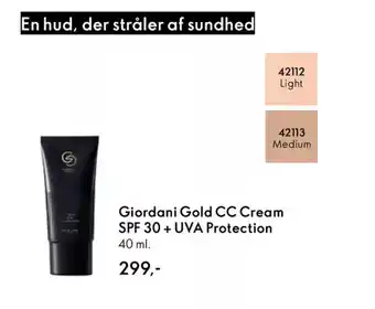 Oriflame GIORDANI Gold ncc cream spf 30+ uva protection tilbud