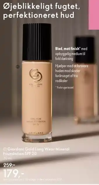 Oriflame GIORDANI Gold long wear mineral foundation spf 20 tilbud