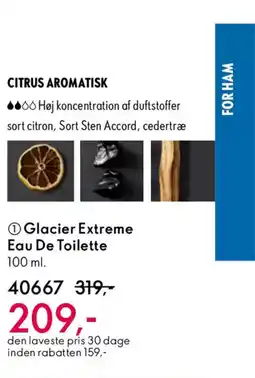 Oriflame Glacier extreme eau de toilette tilbud