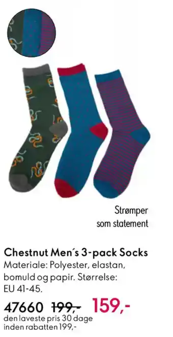 Oriflame Chestnut men's 3-pack socks tilbud