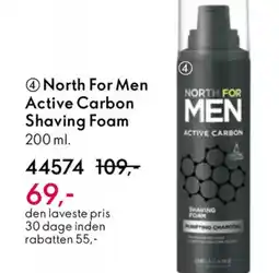 Oriflame NORTH FOR MEN Active carbon shaving foam tilbud