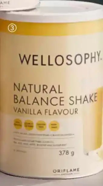 Oriflame WELLOSOPHY Natural balance shake vanilla flavour tilbud