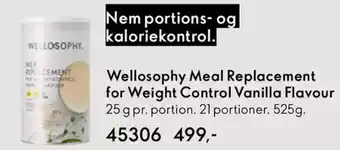 Oriflame WELLOSOPHY Meal replacement for weight control vanilla flavour tilbud