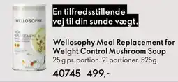 Oriflame WELLOSOPHY Meal replacement for weight control mushroom soup tilbud