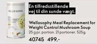 Oriflame WELLOSOPHY Meal replacement for weight control mushroom soup tilbud