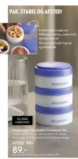 Oriflame WELLOSOPHY Stackable container set tilbud