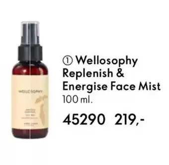 Oriflame WELLOSOPHY Replenish & Energise face mist tilbud