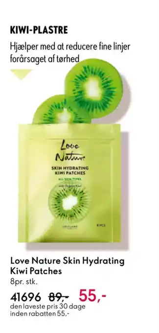 Oriflame LOVE NATURE Skin hydrating kiwi patches tilbud