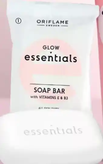 Oriflame Glow essentials soap bar with vitamins e & b3 tilbud