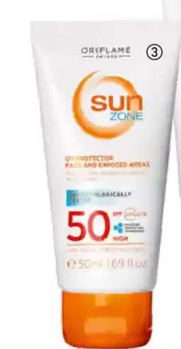 Oriflame Sun zone uv protector face and exposed areas spf 50 high tilbud