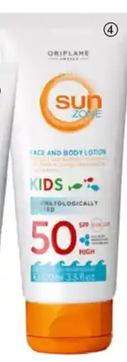 Oriflame Sun zone face & body lotion kids spf 50 high tilbud