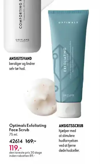 Oriflame Optimals exfoliating face scrub tilbud