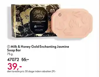 Oriflame MILK & HONEY Gold enchanting jasmine soap bar tilbud