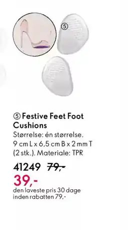 Oriflame Festive feet foot cushions tilbud