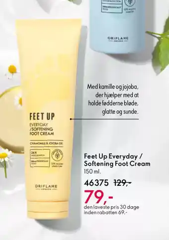 Oriflame Feet up everyday/ softening foot cream tilbud