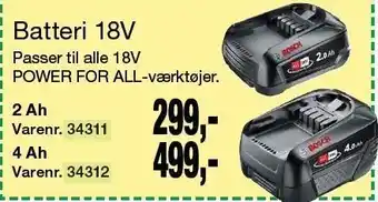 Harald Nyborg Bosch Batteri 18V tilbud