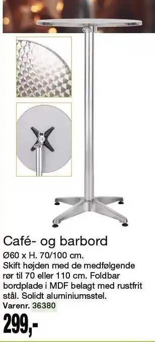 Harald Nyborg Café- og barbord tilbud