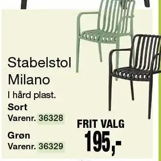 Harald Nyborg Stabelstol Milano tilbud