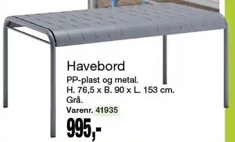 Harald Nyborg Havebord tilbud