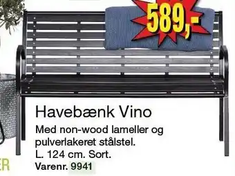 Harald Nyborg havebænk Vino tilbud