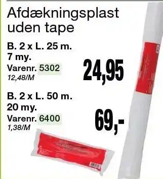 Harald Nyborg Afdækningsplast uden tape tilbud