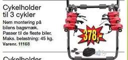 Harald Nyborg Cykelholder til 3 cykler tilbud