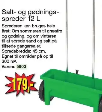 Harald Nyborg Salt- og gødningsspreder 12 L tilbud