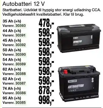 Harald Nyborg Autobatteri 12 V tilbud