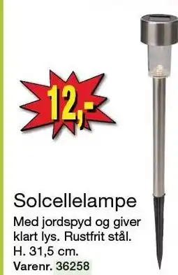 Harald Nyborg Solcellelampe tilbud