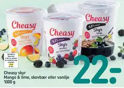 REMA 1000 Cheasy skyr Mango & lime, skovbær eller vanilje tilbud