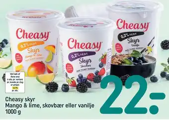 REMA 1000 Cheasy skyr Mango & lime, skovbær eller vanilje tilbud