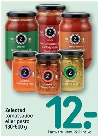 REMA 1000 Zelected tomatsauce eller pesto tilbud