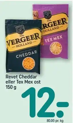 REMA 1000 Revet cheddar eller Tex Mex ost tilbud