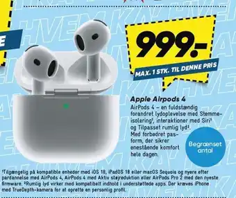 Bilka Apple Airpods 4 tilbud