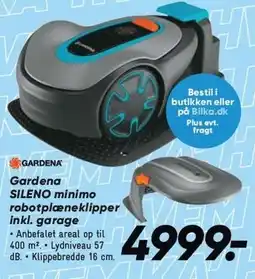 Bilka Gardena SILENO minimo robotplæneklipper inkl. garage tilbud