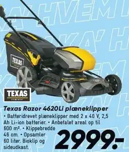 Bilka Texas Razor 4620Li plæneklipper tilbud