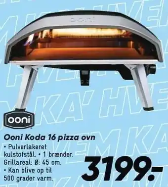 Bilka Ooni Koda 16 pizza ovn tilbud