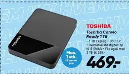 Bilka Toshiba Canvio Ready 1 TB tilbud
