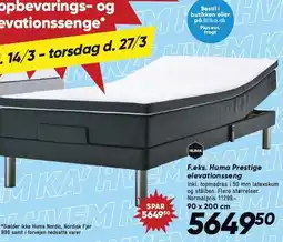 Bilka Huma Prestige elevationsseng tilbud