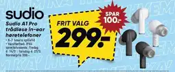 Bilka Sudio A1 Pro trådløse in-ear høretelefoner tilbud